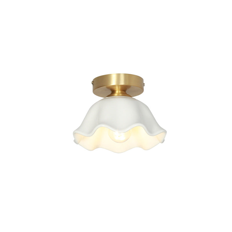 Blossom Glow Mid-Century Ceramic Ceiling Light