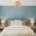 Modern Boho Rattan Double-Layer Plant Ceiling Light