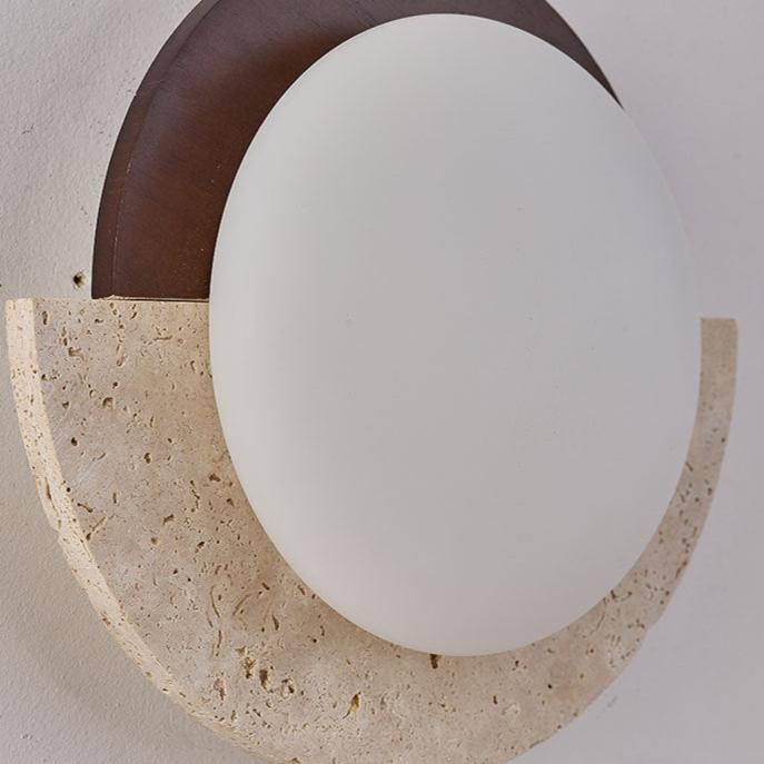 Modern Design Travertine Log Wabi-Sabi Style Wall Light