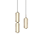 Elma Linear Striped Glass LED Pendant Light