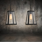 Arlo Retro Industrial Glass Pendant Light
