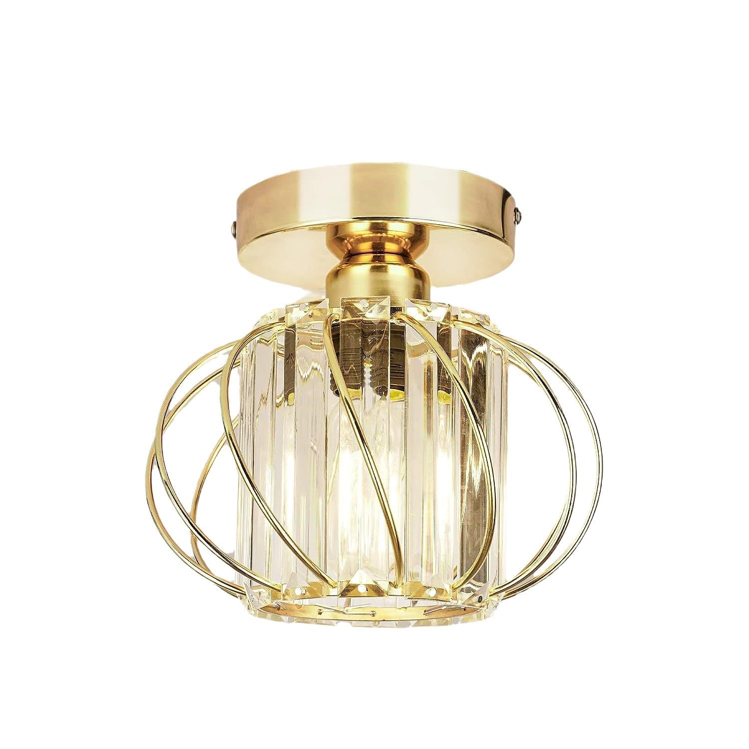 Retro Modern Iron Oblique Line Ceiling Light