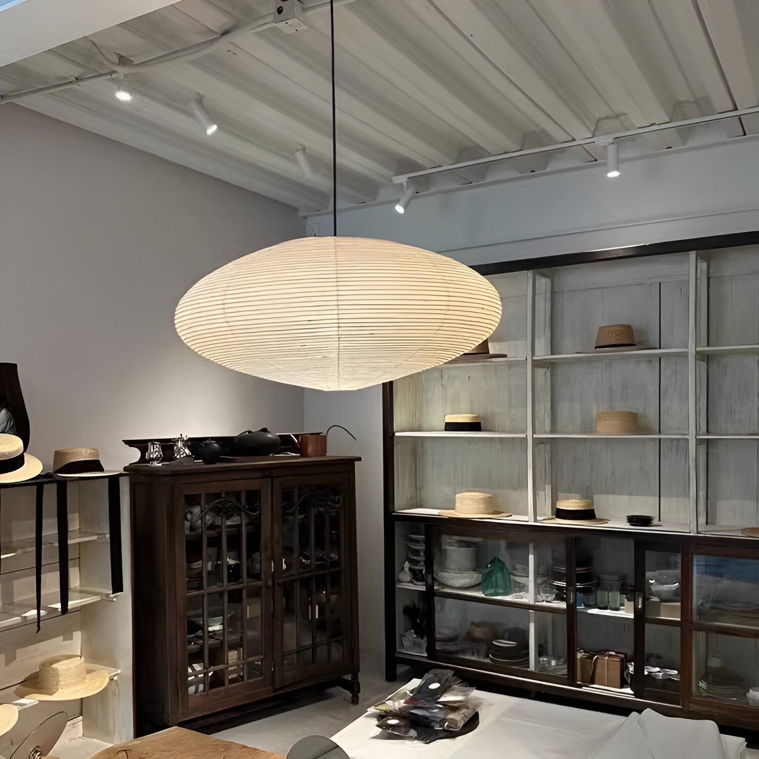 The Mist Shard Japandi Paper Pendant Light