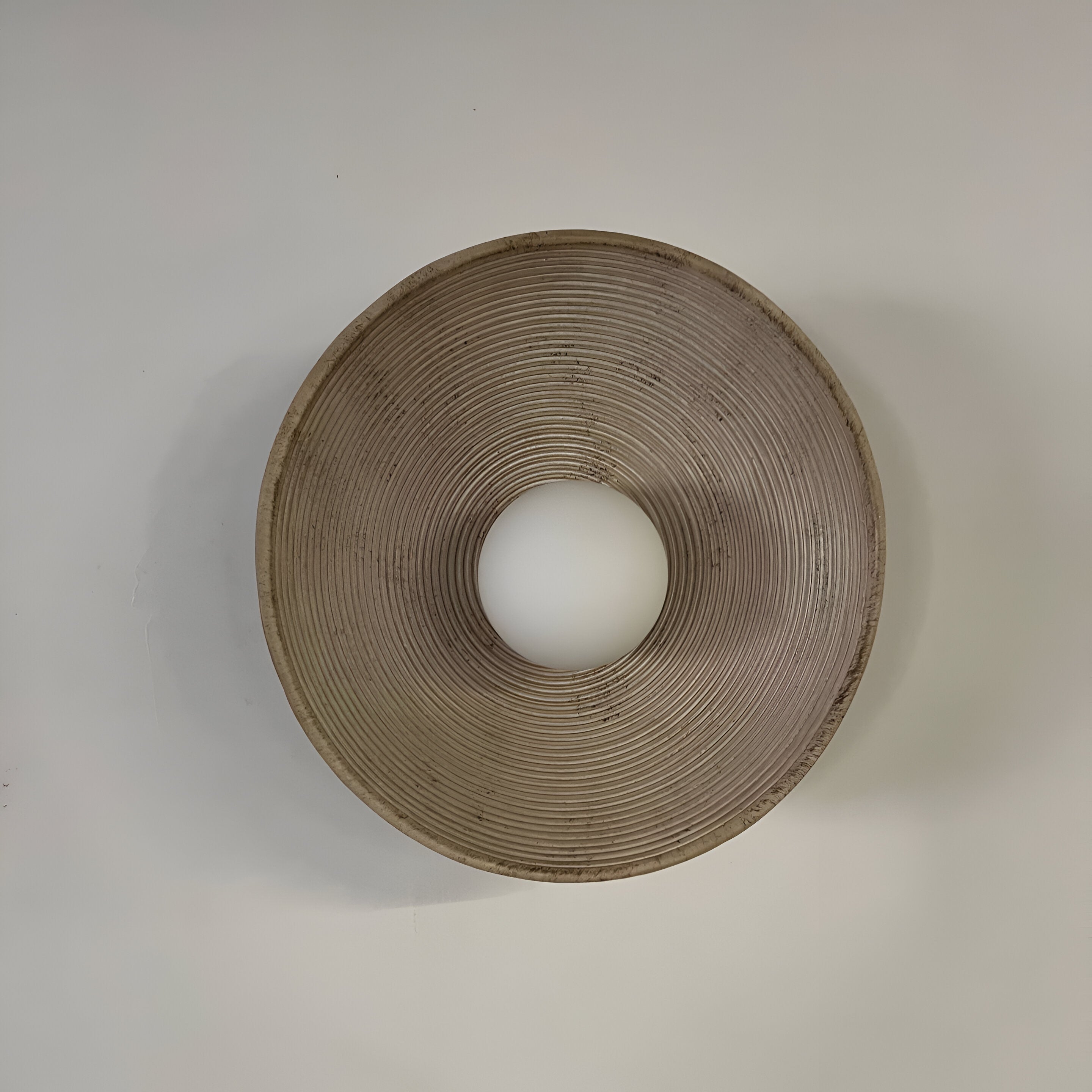 Retro Ceramic Style Resin Round Japandi LED Wall Light