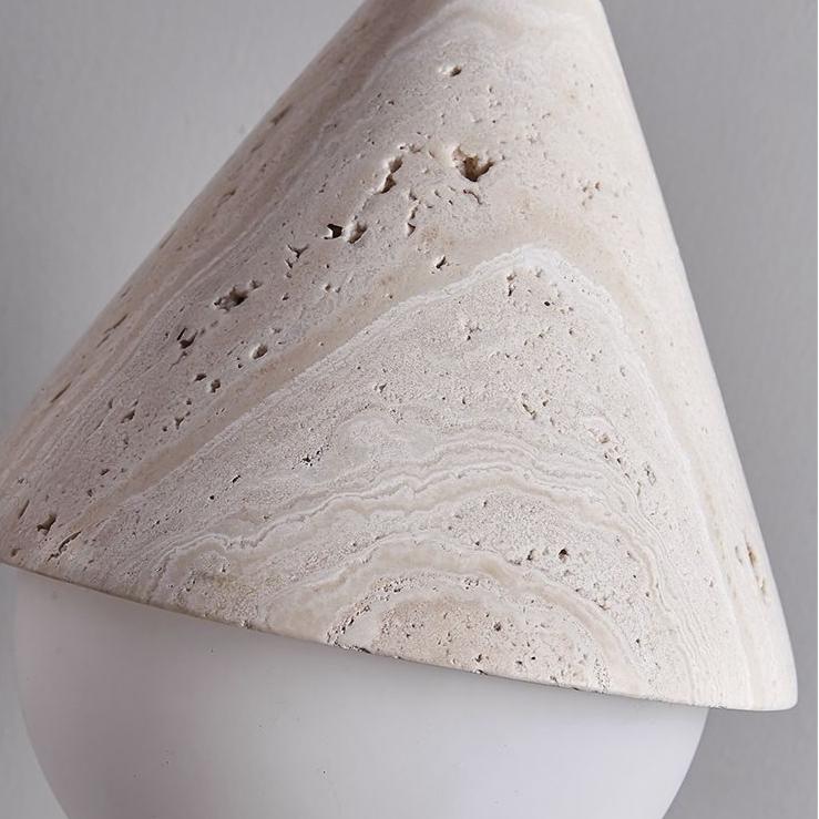 Yellow Travertine Cream Pendant Light