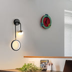 LED Nordic Sconce Round Rotatable Iron Wall Light