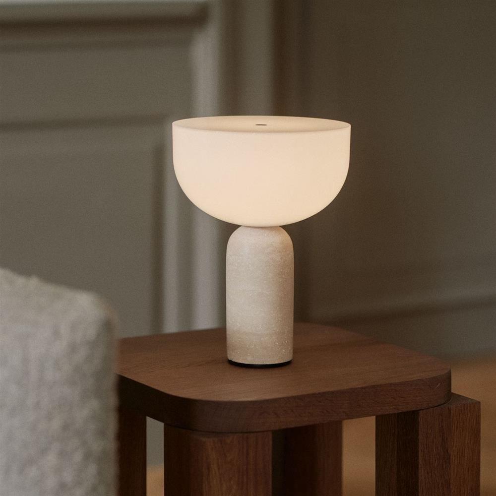 Aria Marble Dome Cordless Modern Marble Table Lamp