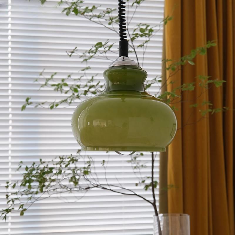 Lunea Nordic Adjustable Retro Cream Glass Pendant Light