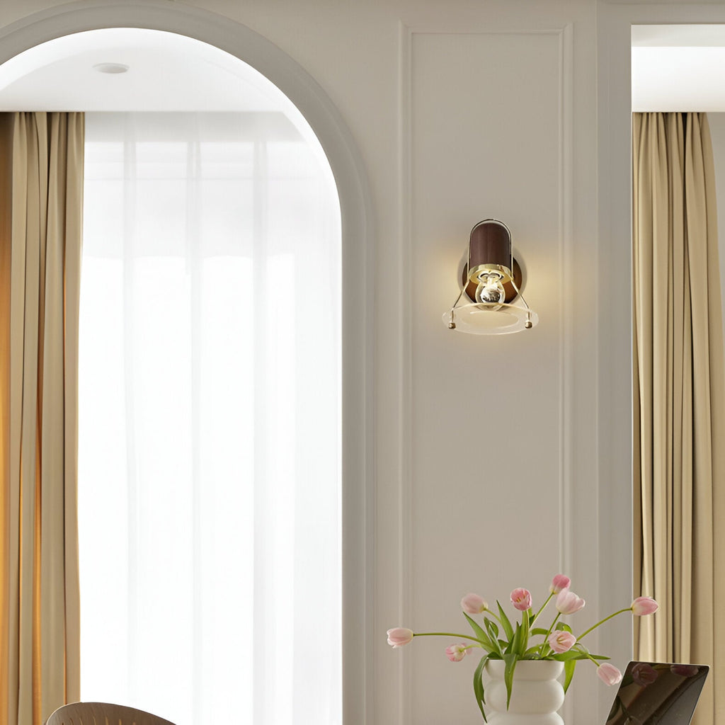 Japanese Retro Style Walnut Haughanv Wall Light