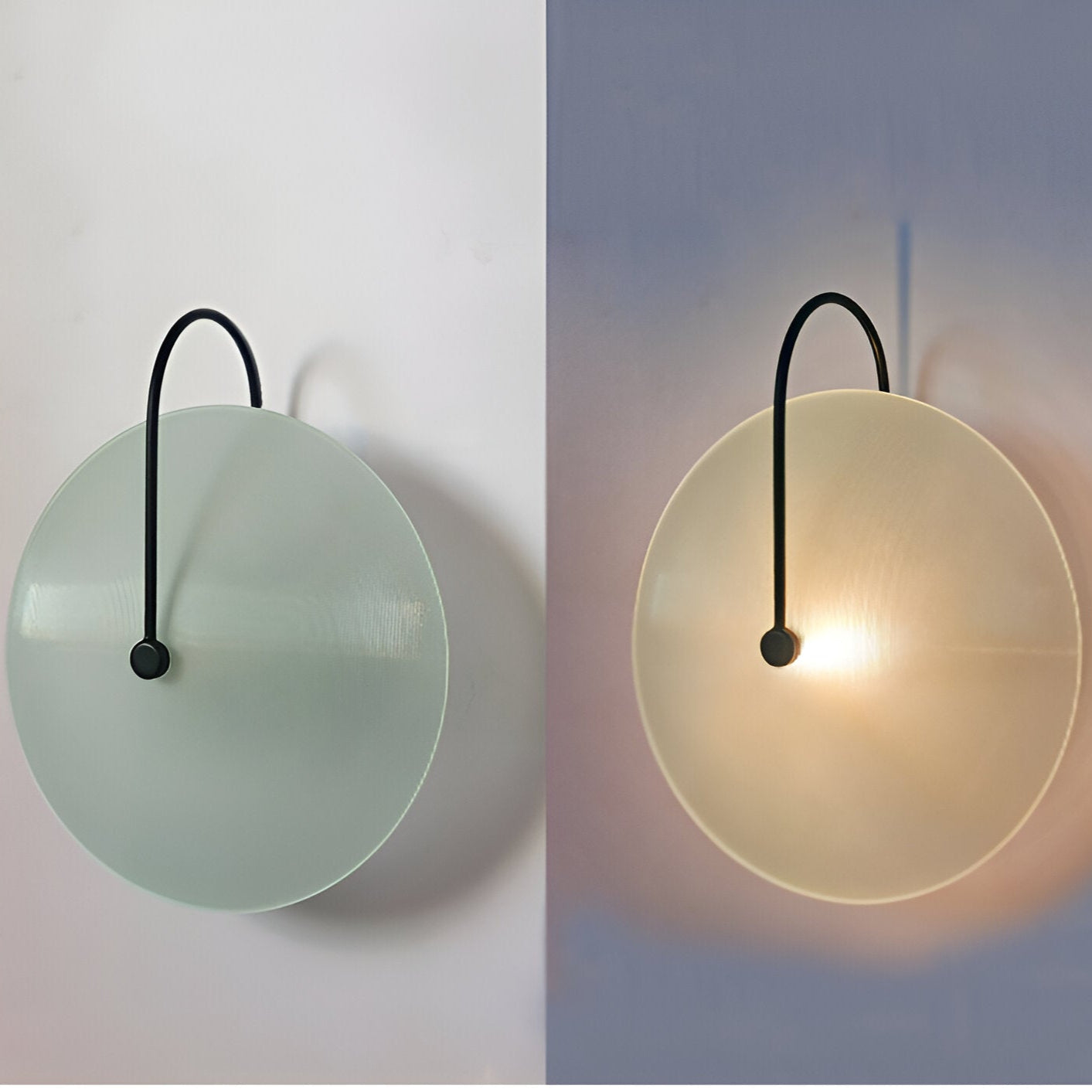 Modern Nordic Round Glass Wall Light