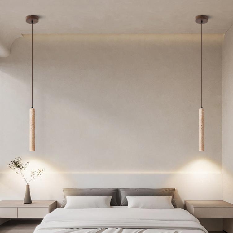Travertine Minimalist Long Line Ceiling Light
