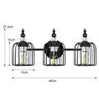 Modern Garlic Bead Three-Head Iron Lampshade Wall Light