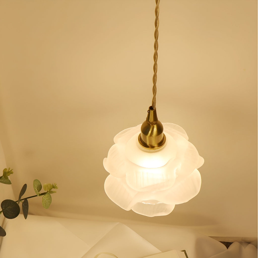 Vintage Rose Glass Pendant Light