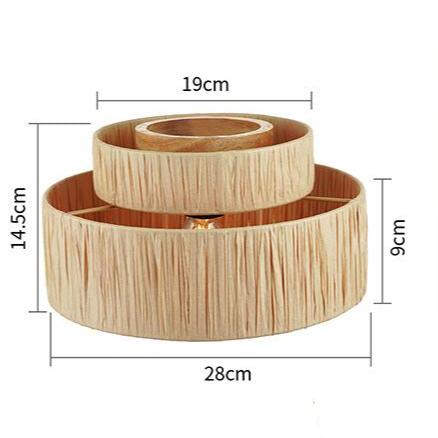 Modern Boho Rattan Double-Layer Plant Ceiling Light