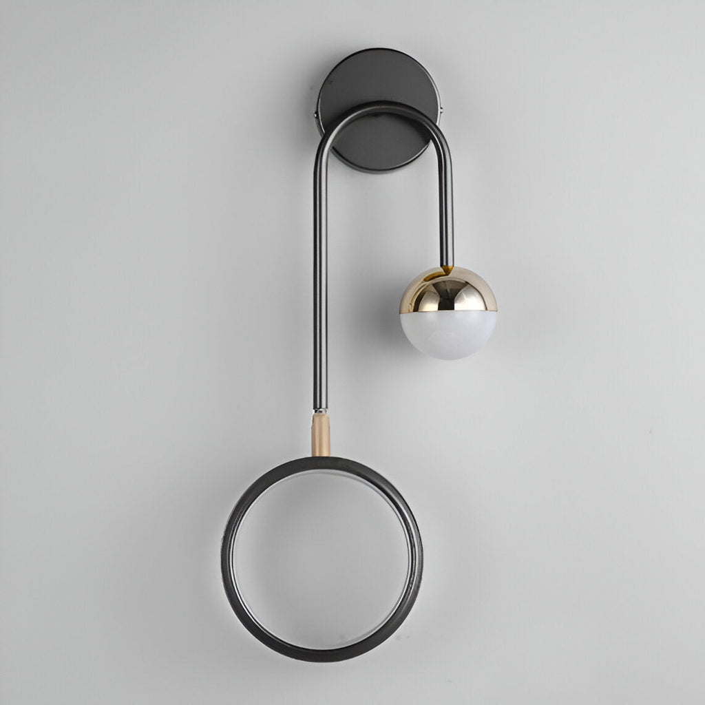 LED Nordic Sconce Round Rotatable Iron Wall Light