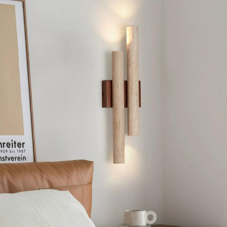 Travertine Retro Style Double Long Wall Light