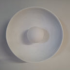 Retro Ceramic Style Resin Round Japandi LED Wall Light