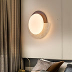 Modern Design Travertine Log Wabi-Sabi Style Wall Light