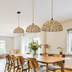 Retro Hand-Woven Cotton Rope Pendant Light