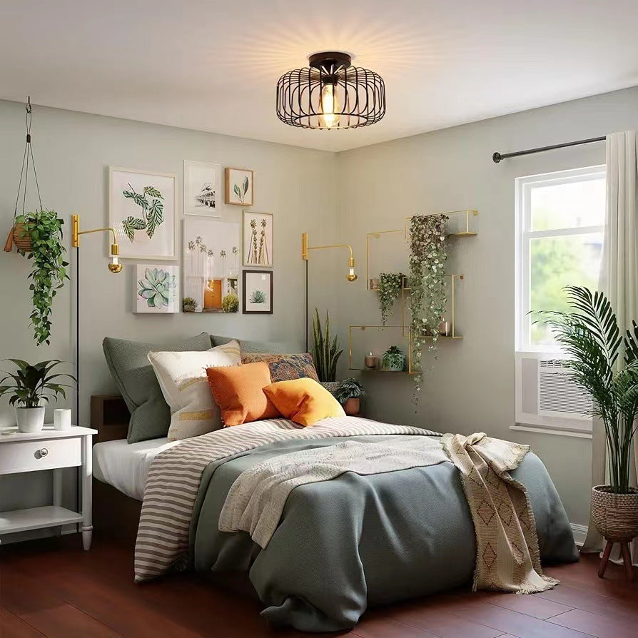 Modern Industrial Birdcage Ceiling Light
