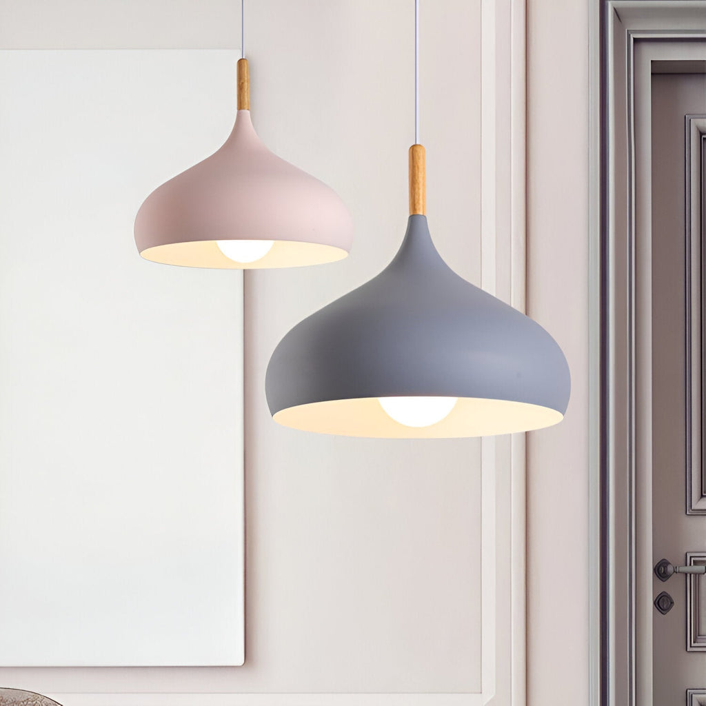 Nordic Wood Macaroon Pendant Light