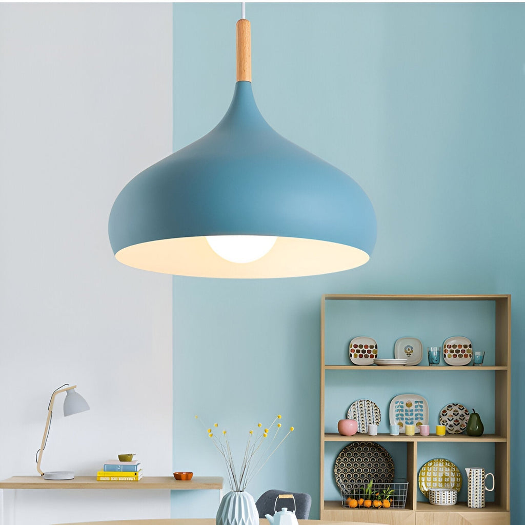 Nordic Wood Macaroon Pendant Light