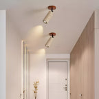 Yellow Travertine Wood Adjustable Ceiling and Wall Light