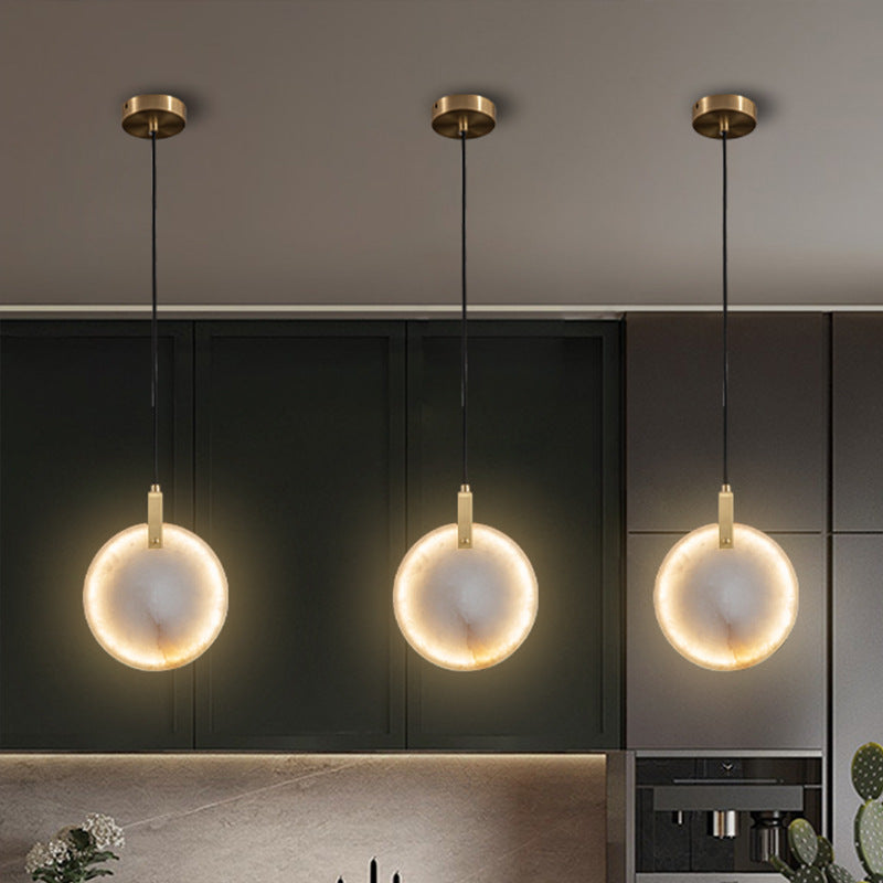 Lorenzo Single Alabaster Marble Pendant Light