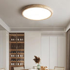 Travertine Japanese Style Round Ceiling Light
