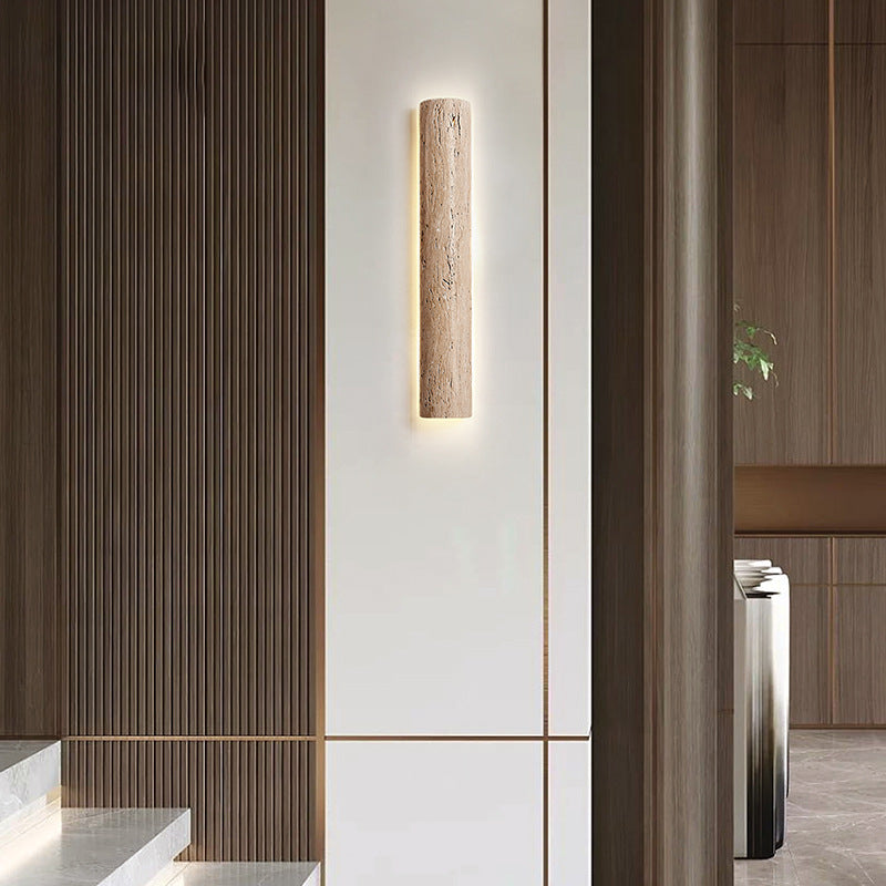 Travertine Stone Long Strip Wall Light