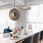 Lumira Amber Glow Minimalist Glass Pendant Light