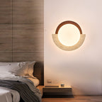 Modern Design Travertine Log Wabi-Sabi Style Wall Light