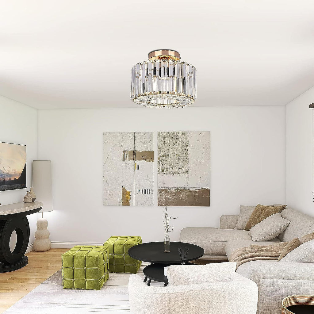 Elegant Crystal Flush Mount Ceiling Light