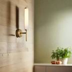 Elysian Grace Sculptural Alabaster Brass Wall Lamp