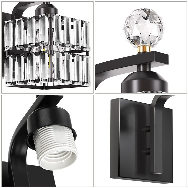 Nordic Style Iron Crystal Wall Light