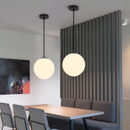 Nordic Globe Milky Glass Pendant Light