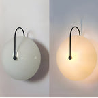 Modern Nordic Round Glass Wall Light