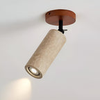 Yellow Travertine Wood Adjustable Ceiling and Wall Light