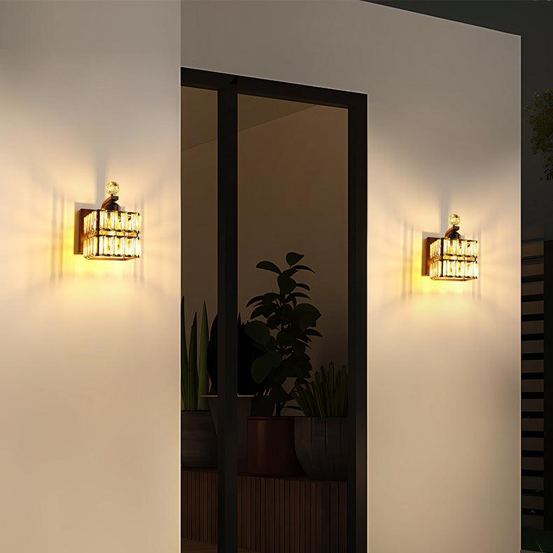 Nordic Style Iron Crystal Wall Light