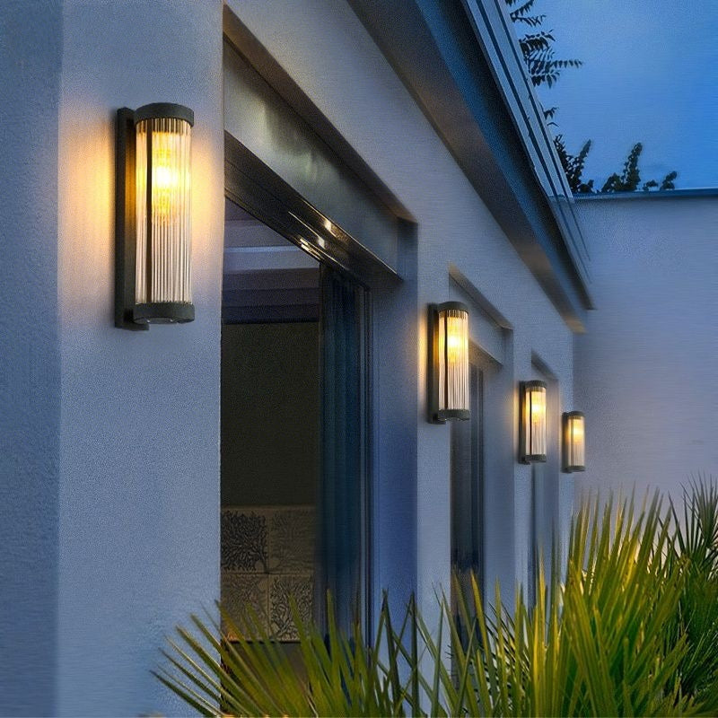 HaloGuard Semi Dome Outdoor Glass Wall Lamp