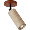 Yellow Travertine Wood Adjustable Ceiling and Wall Light