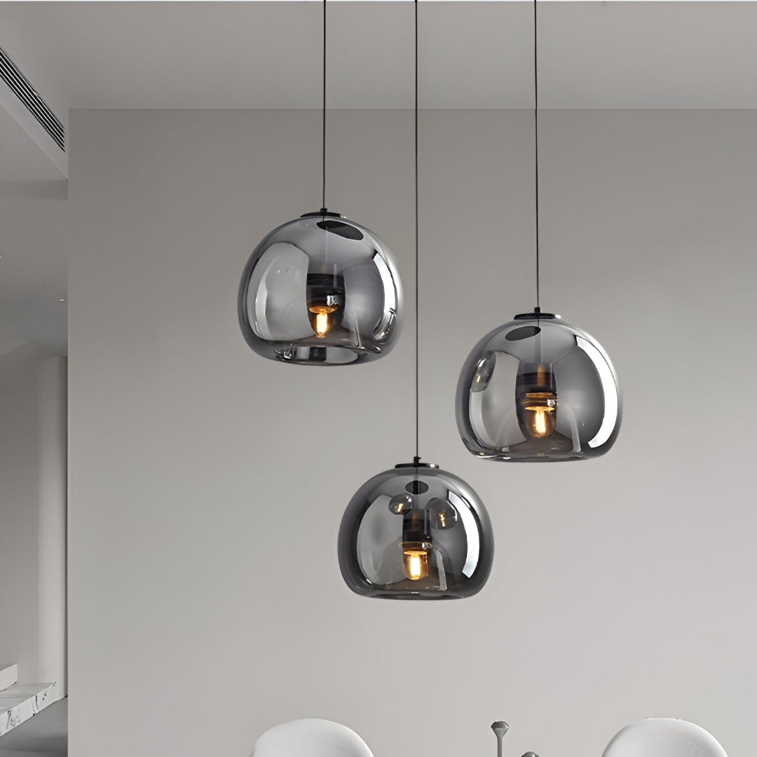 Nordic Minimalist Glass Stone LED Pendant Light