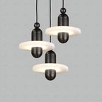 Modern Iron Alabaster Disc Minimalist Pendant Light
