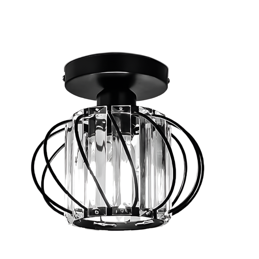Retro Modern Iron Oblique Line Ceiling Light