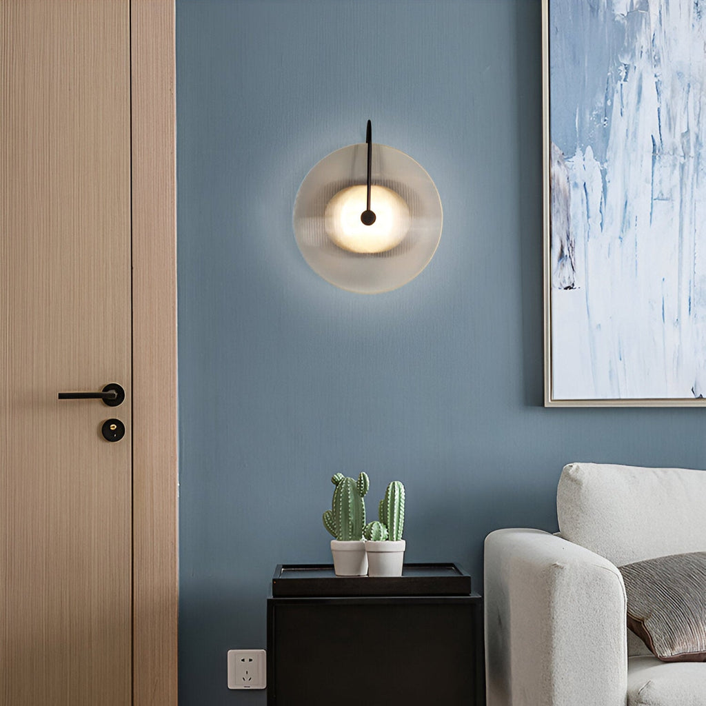 Modern Nordic Round Glass Wall Light