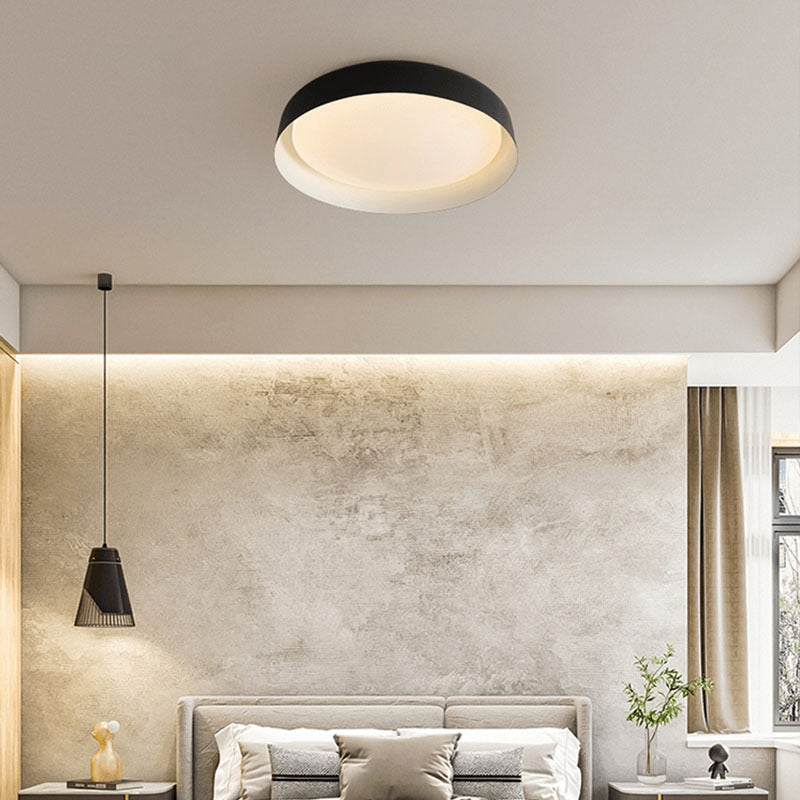 Wabi-Sabi Style Wood Grain Round Ceiling Light