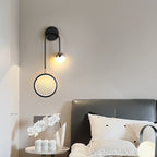 LED Nordic Sconce Round Rotatable Iron Wall Light
