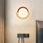 Modern Design Travertine Log Wabi-Sabi Style Wall Light