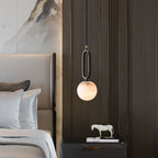 Alabaster Oval Ring Pendant Light