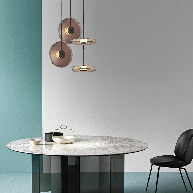 Lumira Amber Glow Minimalist Glass Pendant Light